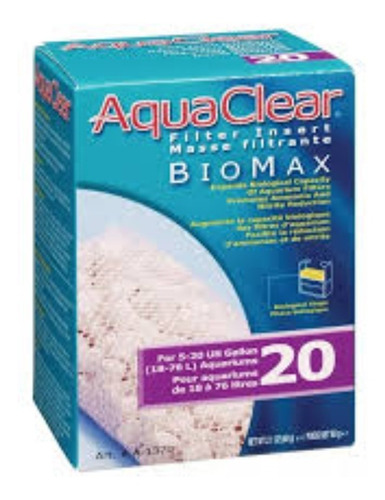 Repuesto Biomax 20 P/ Filtro Aquaclear Generador Biológico