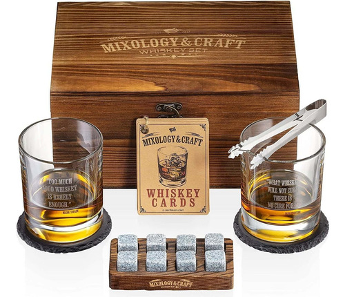 Mixology Whisky Stones Set De Regalo Para Hombres  Paqu...