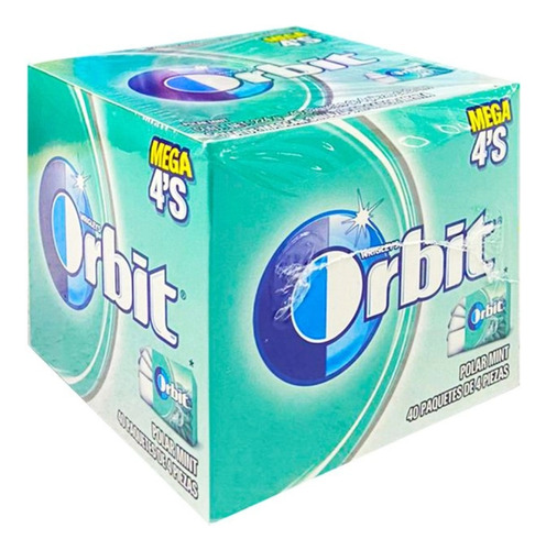 Chicle Orbit Polar Mint 40 Piezas