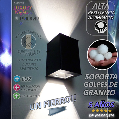 Artefactos Iluminacion Exterior Moderno Pared Jardin Pack X5