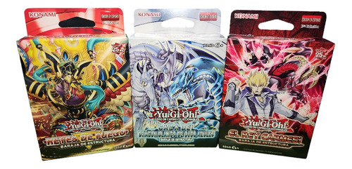 Tercia Decks Yugioh! Español Fire King Crimson Y Blue Eyes