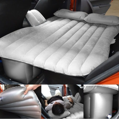2 Colchon Inflable Con Compresor 12v Y 2 Almohadas Para Auto