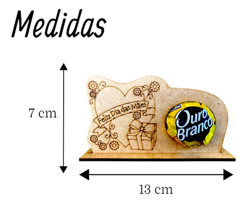 Kit 80 Lembrancinhas Dia Das Mães Presente Bombom Mdf 3mm