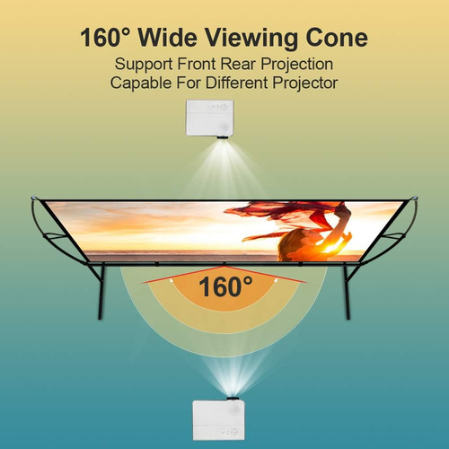 Pantalla De Proyector Con Soporte Plegable Portátil