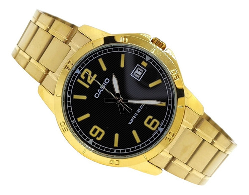 Imagen 5 de 8 de Reloj Dorado Hombre Casio Mtp-v004g-1bu