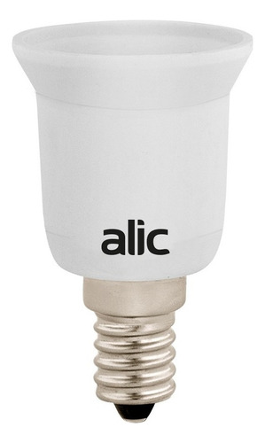 Soquete de adaptador de rosca E14 a E27 branco Alic POR5200