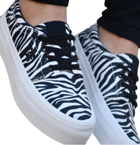 Zapatillas Dc New Trase Platform Tx Se Bze Mujer Zebra