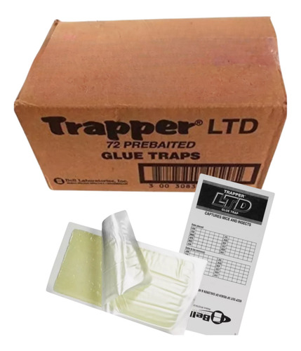 Trapper Ltd Trampa De Pegamento Ratones E Insectos 72 Pza