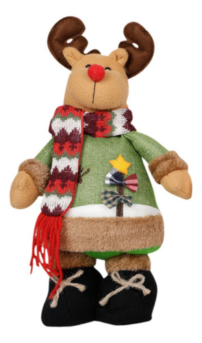 Figura De Muñeca Navideña, Adorno Navideño, Linda Alce