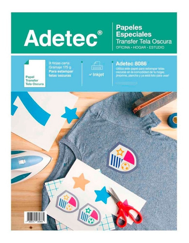 Papel Transfer Para Telas (ropa) Oscura Para Impresoras Inkj