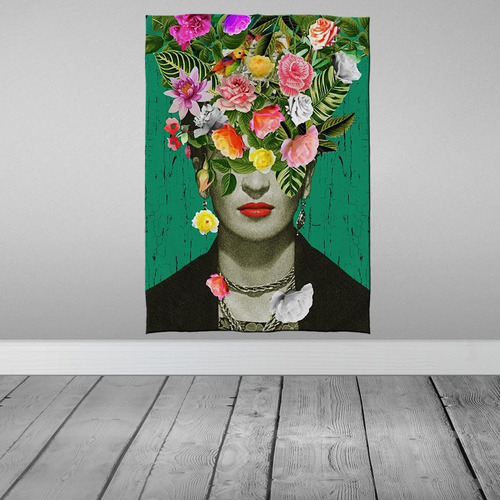 Stompy Bandeira Decorativa Decoração Frida Khalo Flowers