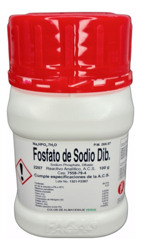 Fosfato De Sodio Dibásico R. A. 100 G Marca Fagalab 