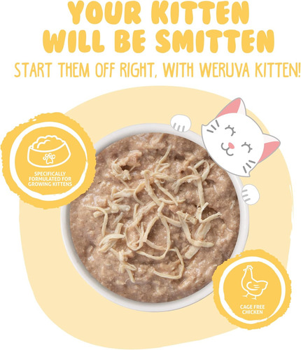 Weruva Alimento Para Gatito En Trozos Sabor Pollo Paq12 -3oz
