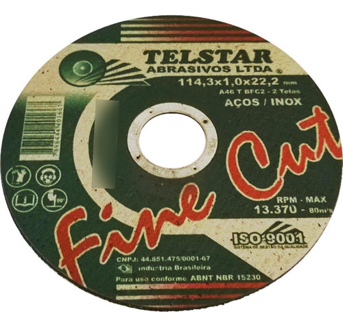 Disco Inox Telstar 4.1/2 X 1,0 X 7/8 306202./ Kit Com 5