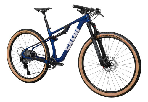 Bicicleta Caloi Elite Carbon Fs Sport 12v 2024 Cor Azul Tamanho Do Quadro Xg