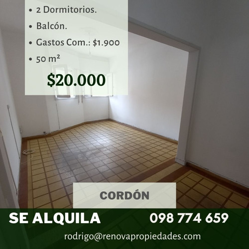Imagen 2 de 12 de Alquiler Apartamento 2 Dormitorios Cordón Montevideo R