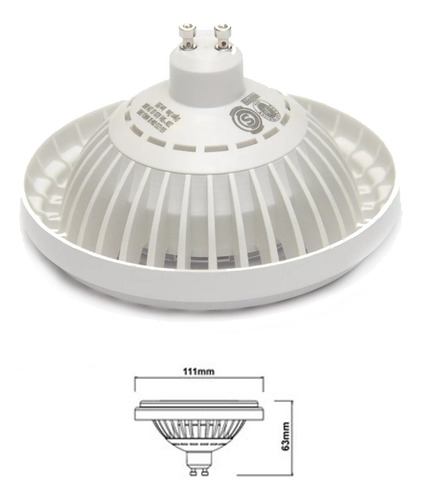 Lampara Led Ar111 Candil 12w Gu10