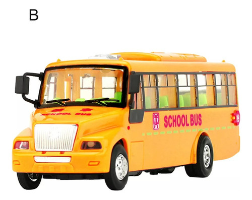 Juguete Modelo De Autobús Escolar Inercial
