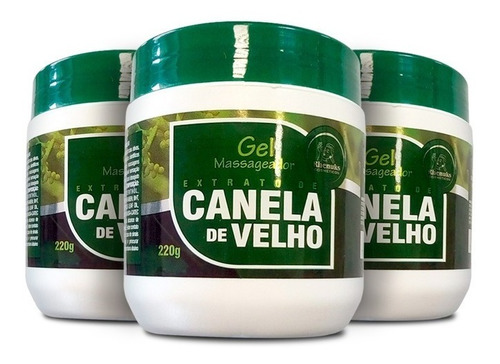 3 Canela De Velho Rhenuks Creme Massageador 220g