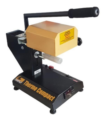 Prensa  transfer automática Metal Printer Thermo Compact preta e dourado 220V