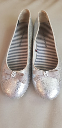 Tommy Hilfiger Ballerinas Talle 31  Plata Únicas Usa