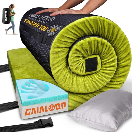 Colchoneta Para Camping Gaialoop, Espuma, Verde, Talla Kid