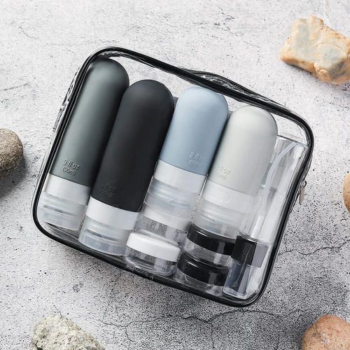 Set De Botellas De Viaje 17pcs, Silicona Antiderrame