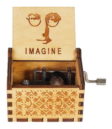 Imagen 1 de 1 de  Caja Musical Madera  - Imagine John Lennon