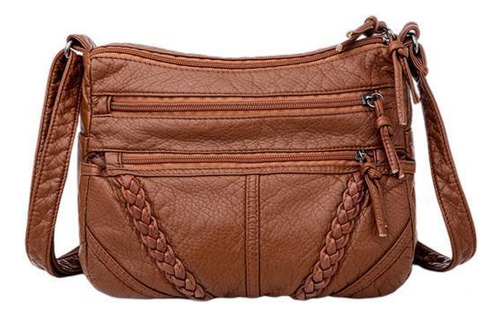 2 Bolso Bandolera Para Mujer, Correa Ajustable, Cuero Pu,