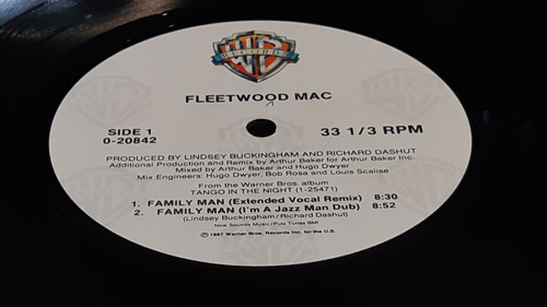 Fleetwood Mac Family Man Vinilo Maxi Us 1987 Muy Buen Estado