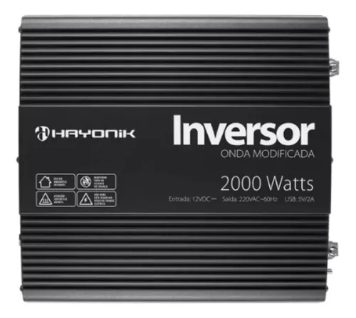 Inversor onda pura 12V DC 220V AC de 2000W – Peptel