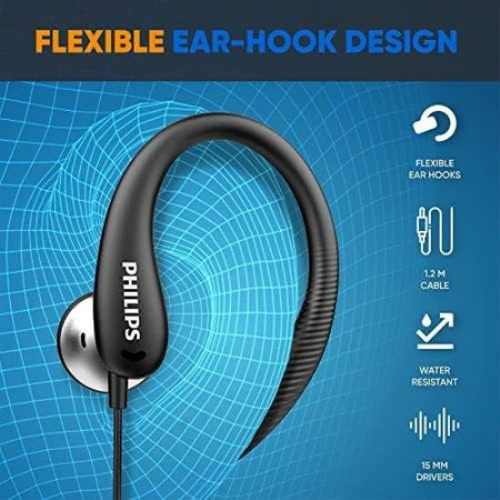 Auriculares Philips Con Ganchos Oreja, Auriculares Con Oreja