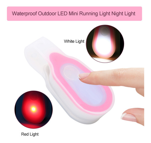 Luz Led Portátil Impermeable Exteriores Con Clip De Silicona Blanco