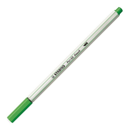 Caneta Pincel Stabilo Pen 68 Brush Verde Claro Lettering 568