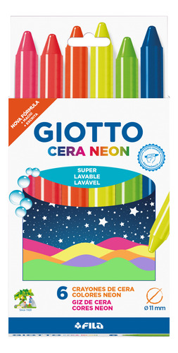 Giz De Cera Triangular + Neon Giotto