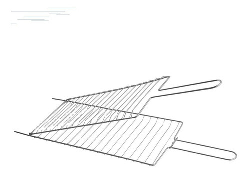 Grelha Abre E Fecha Abaulada Dupla Churrasco Grelhados 54cm