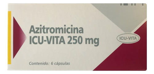 Azicu® Azitromicina 250mg X 6 Cápsulas | Lab. Icu Vita