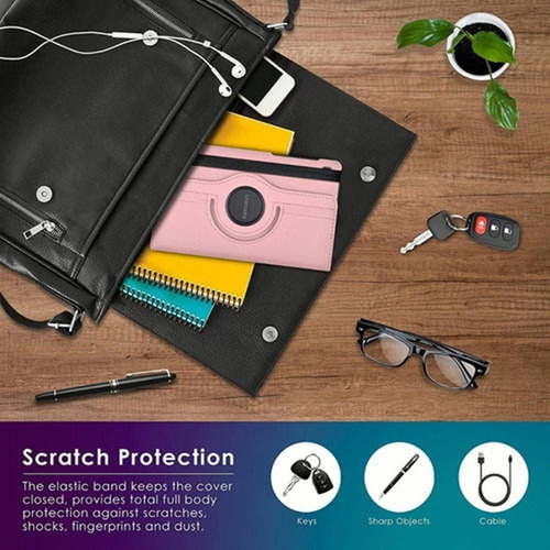Case Flip 360° + Mica Vidrio 9h Samsung Tab A8 10.5 Sm-x200