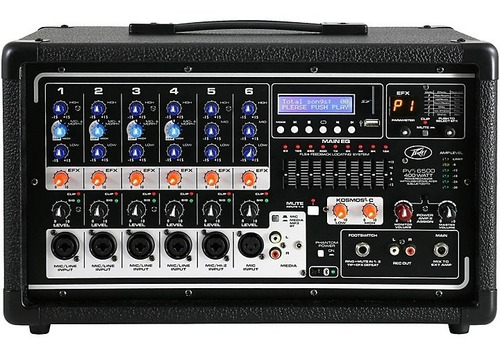 Imagen 1 de 1 de Peavey Pvi 6500 6-channel 400w Powered Pa Head With Bluetoot