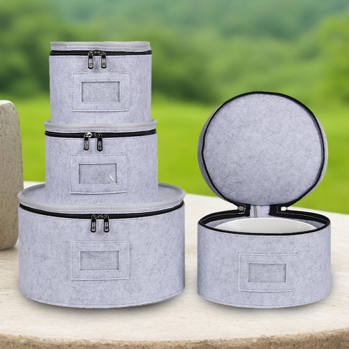 Juego De 4 Cajas De Almacenamiento De Porcelana Para Platos,