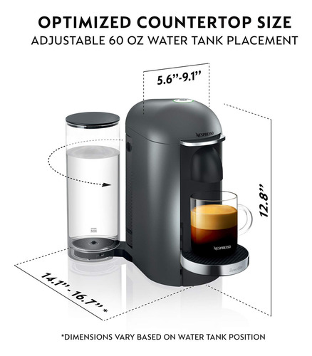 Cafetera Nespresso Vertuoplus Titan De Lujo Y Sus Accesorio