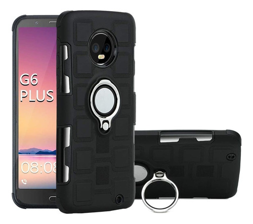 Para Funda Moto G6 Plus Anillo Giratorio 360° Kic5929