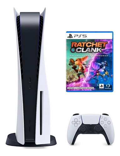 Oferta Console Playstation 5 Sony Versão Com Disco + Jogo Ratchet & Clank Ps5 (Recondicionado)