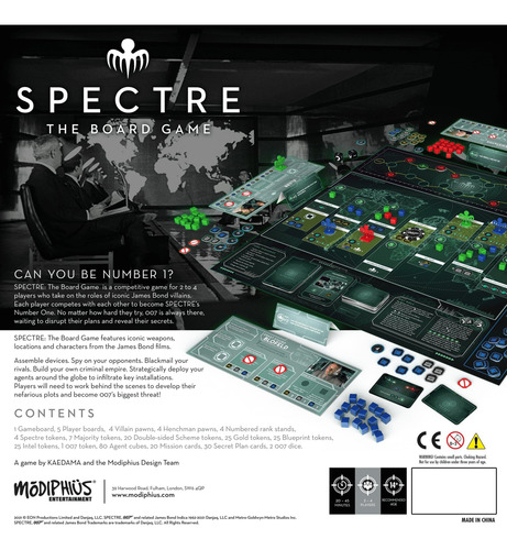 Juego De Mesa Modiphius Spectre Spy Vs. Películas De Spy Jam