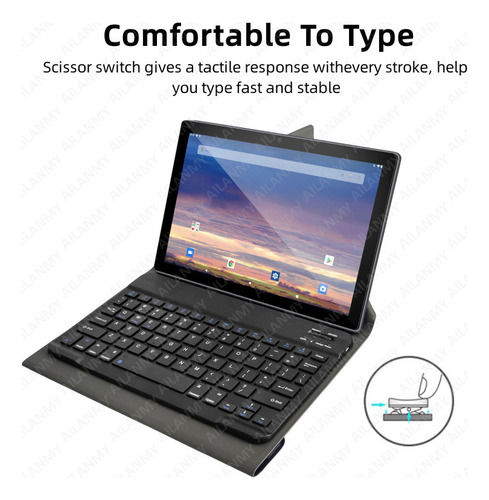 Kk Funda Universal Con Teclado Y Mouse Para Tablet De 8-11