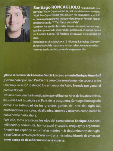 El Amante Uruguayo Una Historia Real Santiago Rocagliolo (Usado)