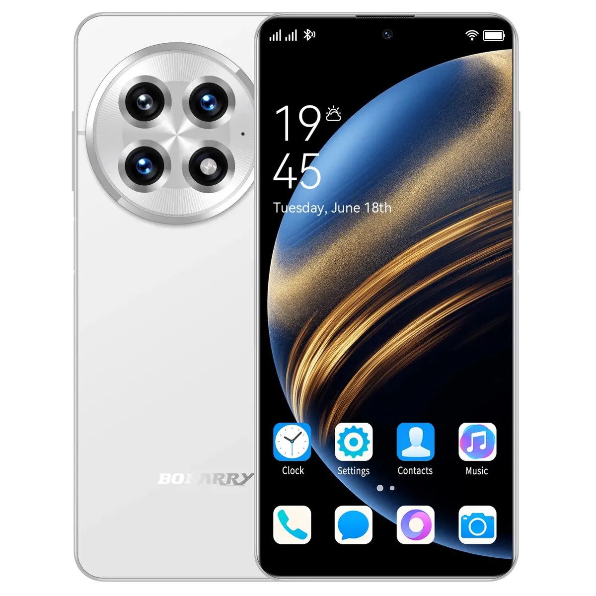 Celular Smartphone 5G Tela 6.78 HD Ultra 16GB+512GB Câmera 48MP Traseira 24MP Frontal Bateria 5500mAh prata