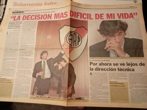 Olé Partido Despedida Francescoli +hoja Clarín 1999 2/8 E (Usado)
