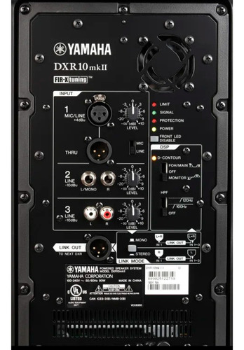 Bafle Yamaha Dxr10mkii 10 Pulgadas 1100w color negro 127V