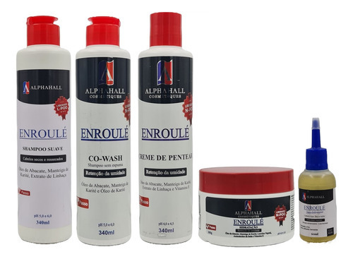 Alphahall Enroulé Liberado Kit 4 Itens + Óleo De Abacate